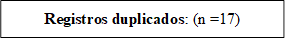 Registros duplicados: (n =17)