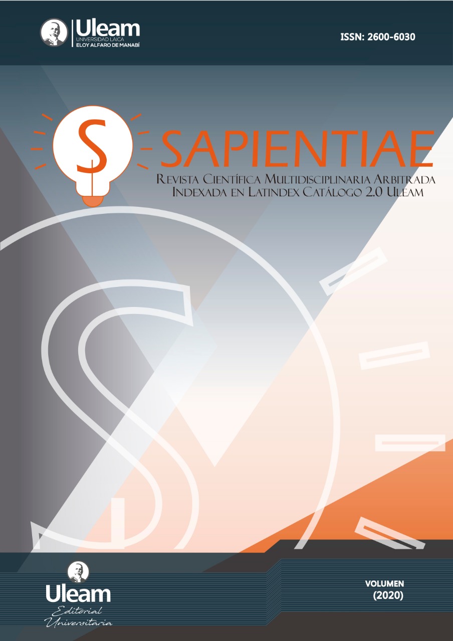 					View Vol. 3 No. 6 Ed. esp. (2020): Revista Científica Multidisciplinaria SAPIENTIAE (Edición especial octubre 2020)
				