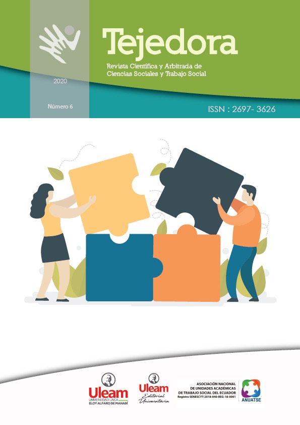 					View Vol. 3 No. 6 (2020): Revista Científica y Arbitrada de Ciencias Sociales y Trabajo Social: Tejedora
				