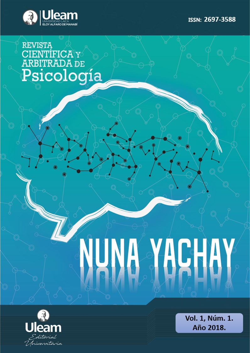 					Ver Vol. 1 Núm. 1 (2018): Revista Científica y Arbitrada de Psicología NUNA YACHAY.
				